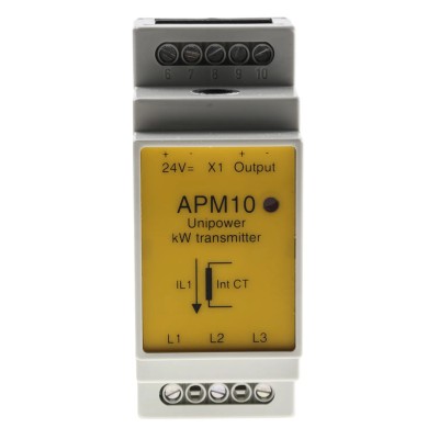 Unipower Motor Load Transducer 5A, 60A Current Rating, 24V DC Supply Voltage, Thermistor Sensing, Model APM10