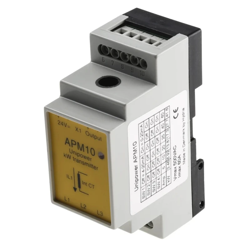 Unipower Motor Load Transducer 5A, 60A Current Rating, 24V DC Supply Voltage, Thermistor Sensing, Model APM10