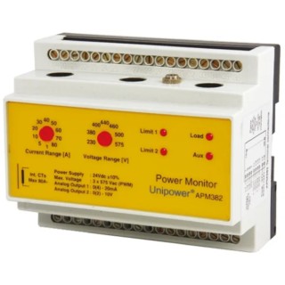 Unipower 130A 24V DC Motor Load Monitor with 50 °C Maximum and -15 °C Minimum Operating Temperature APM382