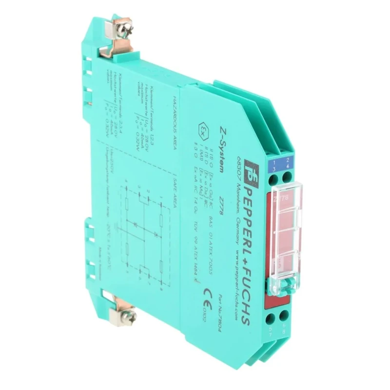 Pepperl + Fuchs 2 Channel Zener Barrier, ATEX Certified, DIN Rail Mount Z778