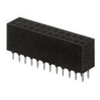 TE Connectivity AMPMODU MOD II Series Straight Through Hole PCB Socket 50-Contact 2 Row 2.54 mm Pitch Solder 7-534206-5
