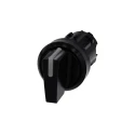 Siemens SIRIUS ACT 3SU10 Series 3 Position Illuminated Selector Switch Head, 22 mm Cutout, Black Handle 3SU1002-2BL10-0AA0
