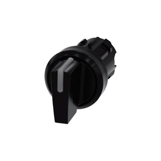 Siemens SIRIUS ACT 3SU10 Series 3 Position Illuminated Selector Switch Head, 22 mm Cutout, Black Handle 3SU1002-2BL10-0AA0