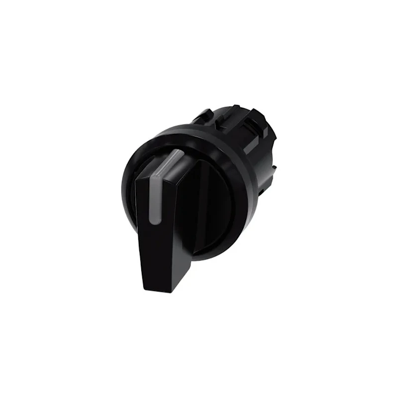 Siemens SIRIUS ACT 3SU10 Series 3 Position Illuminated Selector Switch Head, 22 mm Cutout, Black Handle 3SU1002-2BL10-0AA0