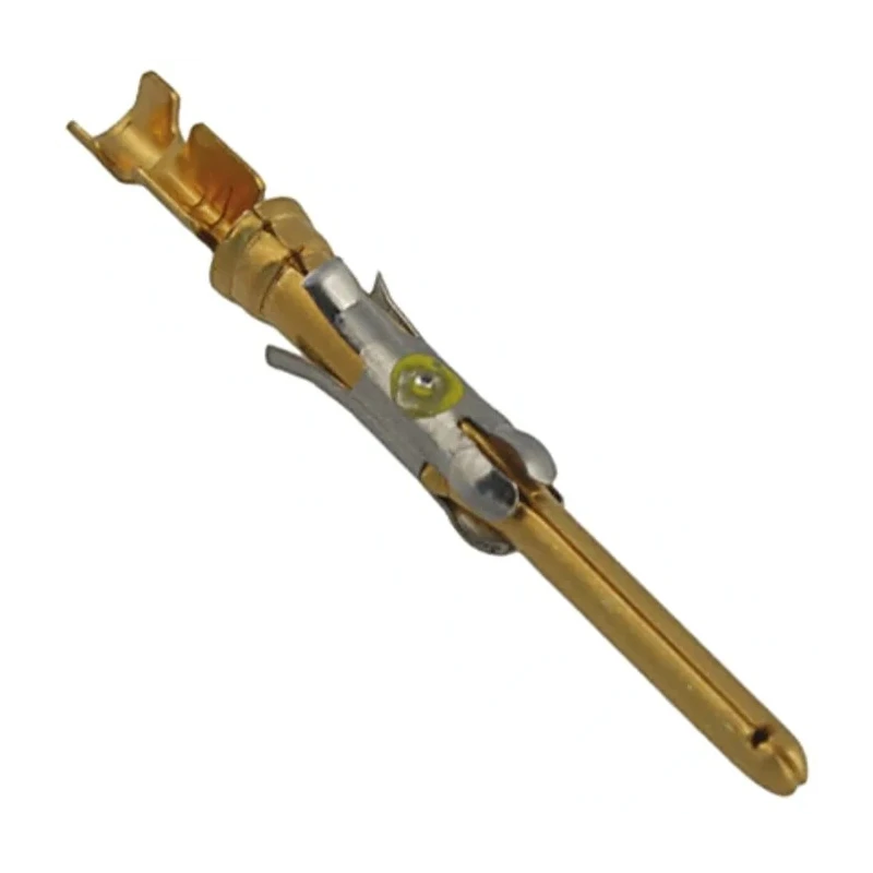 TE Connectivity Male Crimp Circular Connector Contact Contact Size 16 Wire Size 20, 24AWG 13A 250V Brass Gold 1-66103-7