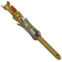 TE Connectivity Male Crimp Circular Connector Contact Size 16 Wire Size 20, 24 AWG 13A 250V Brass Gold Plated 1-66103-7