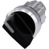 Siemens SIRIUS ACT 3SU10 Series 2 Position Illuminated Selector Switch Head 22 mm Cutout Black Handle 3SU1052-2BF10-0AA0