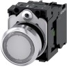 Siemens SIRIUS ACT 3SU11 Series Illuminated Push Button Complete Unit Panel Mount 22 mm Cutout Clear SPST 3SU1152-0AB70-1BA0