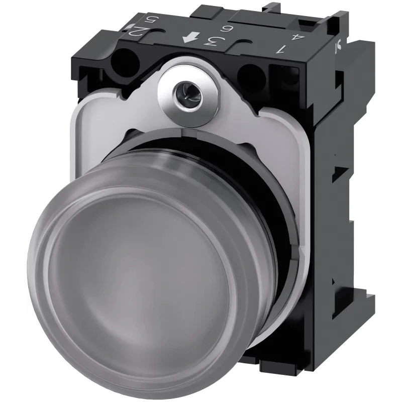 Siemens Panel Mount Clear LED Indicator SIRIUS ACT 3SU11 22mm Cutout 24 V ac/dc IP20/IP66/IP67/IP69 Round 3SU1102-6AA70-1AA0