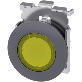 Siemens SIRIUS ACT 3SU10 Series Yellow Momentary Push Button Switch 30 mm Cutout IP69K IP67 IP66 3SU1061-0JB30-0AA0