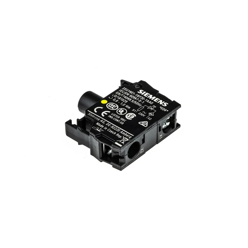 Siemens SIRIUS ACT 3SU11 Series Illuminated Push Button Complete Unit, Panel Mount, 22 mm Cutout, Yellow 3SU1156-0AB30-1BA0