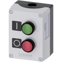 Siemens Enclosed Push Button SPDT, Plastic, Green Red, IP67 IP66 IP69, 22mm Cutout Diameter, Screw 3SU1802-0AB00-2AB1