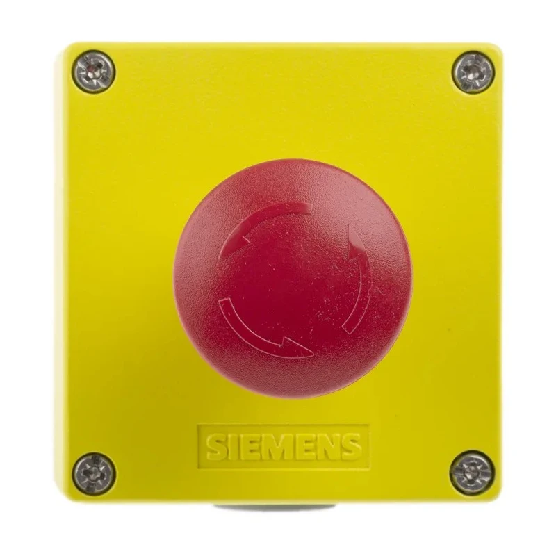 Siemens SIRIUS ACT 3SU18 Series Twist Release Emergency Stop Push Button, Panel Mount, 22 mm Cutout, 2 NC 3SU1851-0NB00-2AA2