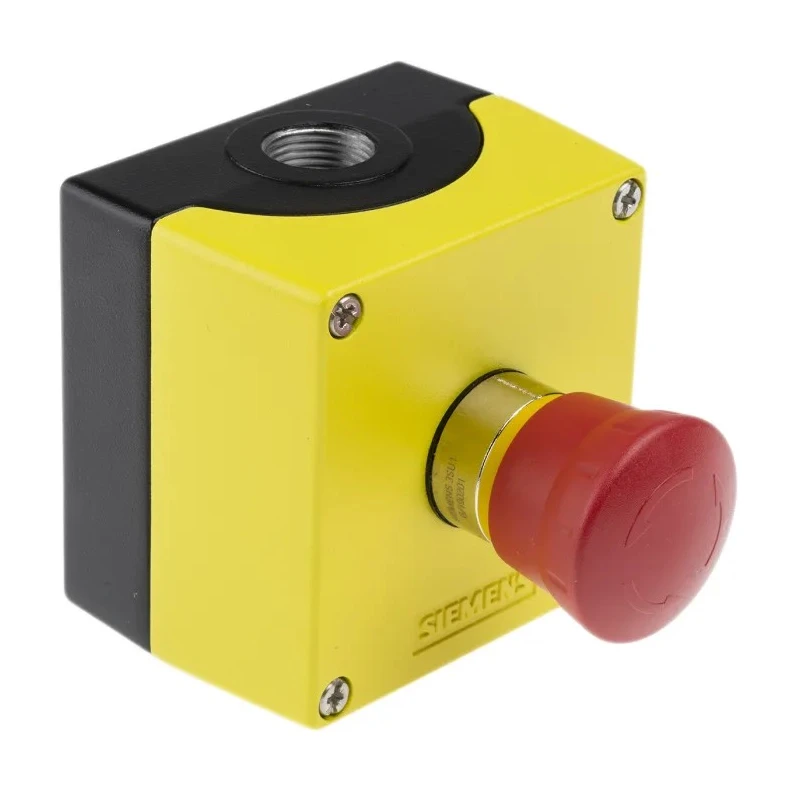 Siemens SIRIUS ACT 3SU18 Series Twist Release Emergency Stop Push Button, Panel Mount, 22 mm Cutout, 2 NC 3SU1851-0NB00-2AA2