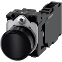 Siemens SIRIUS ACT 3SU11 Series Push Button Complete Unit, Panel Mount, 22 mm Cutout, Black, SPDT, IP66 3SU1100-0AB10-1FA0