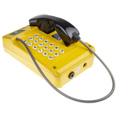 Gai-Tronics Corded Telephone Wall Mount Yellow Black 225-02-004J-212