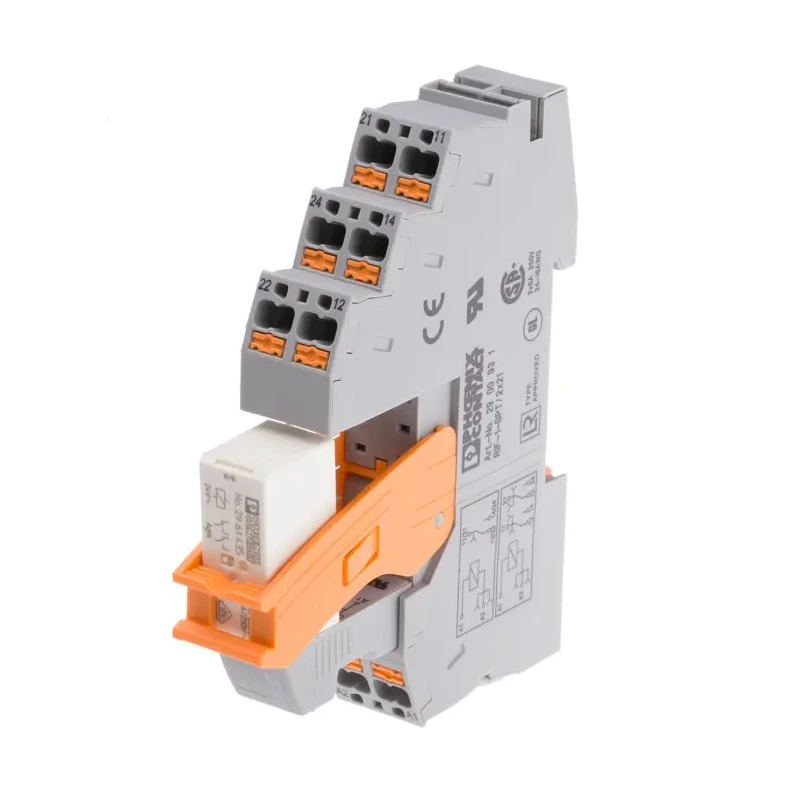 Phoenix Contact DIN Rail Power Relay 24V AC Coil 12A Switching Current DPDT Model 2903333