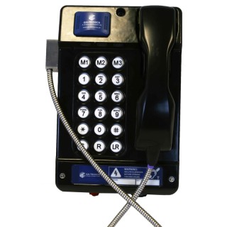 Gai-Tronics Auteldac 5 Corded Black Telephone Wall Mount Handsfree Calling 3 Speed Dial 212-02-5028-B01