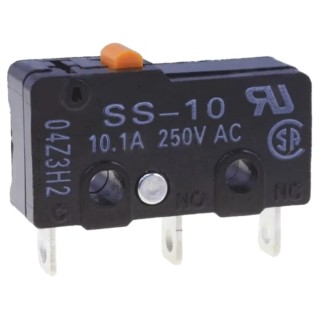 Omron Pin Plunger Micro Switch, Solder Terminal, 5A, SPCO Contact, IP40 Protection SS-5