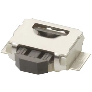Omron Black Tactile Switch Plunger 0.7 mm SPST 50mA 24 V dc Surface Mount B3U-3000PM