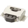 Omron Black Tactile Switch Plunger 0.7 mm SPST 50mA 24 V dc Surface Mount B3U-3000PM
