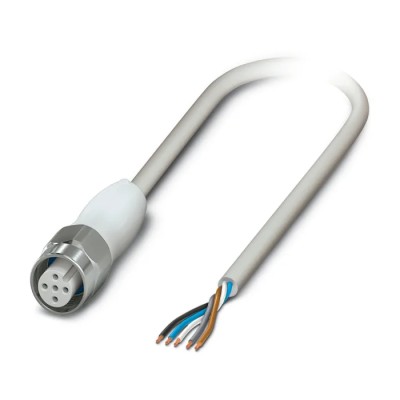 Phoenix Contact Sensor Actuator Cable Female 5 Way Straight to Unterminated, 5 m, Ethylene Propylene Diene Monomer 1404051