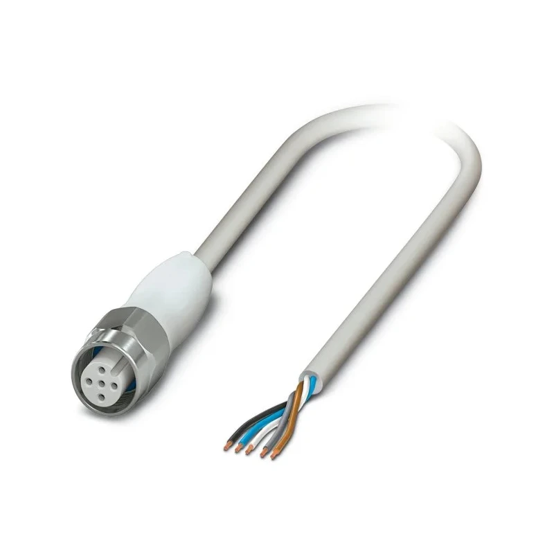 Phoenix Contact Sensor Actuator Cable Female 5 Way Straight to Unterminated, 5 m, Ethylene Propylene Diene Monomer 1404051