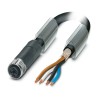 Phoenix Contact Female 4 Way M12 to Unterminated Sensor Actuator Cable 63V Polyurethane Jacket 3m 1424113