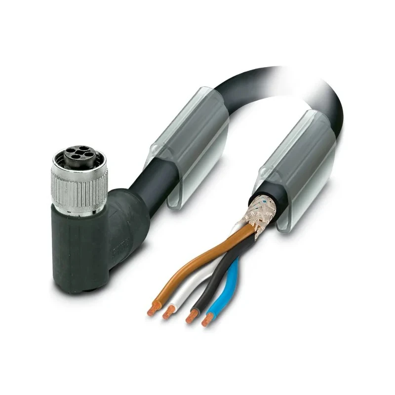 PHOENIX CONTACT Female 4 Way Right Angle to Unterminated Sensor Actuator Cable 1.5 m 63V IP65 IP67 1424116