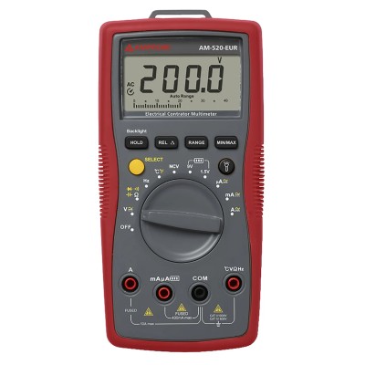 Amprobe Handheld Digital Multimeter with LCD Display AC/DC Voltage, Current, Resistance, Capacitance, Temperature AM-520-EUR