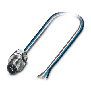 Phoenix Contact Male 4 Way Straight to 4 Way Unterminated Sensor Actuator Cable 0.5 m 63V 12A IP67 1424140