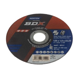 Norton Aluminium Oxide Abrasive Cutting Disc 125 mm, Medium Grade, P60 Grit 66252831541