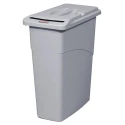 Rubbermaid Commercial Products Slim Jim Waste Bin 87L Grey Polyethylene with Lid FG9W1500LGRAY