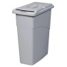 Rubbermaid Commercial Products Slim Jim Waste Bin 87L Grey Polyethylene with Lid FG9W1500LGRAY