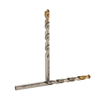 Dormer High Speed Steel Tin Drill Bit 5 mm Shank, 86 mm Overall Length, Titanium Nitride Coating A0025.0