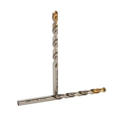 Dormer High Speed Steel Tin Drill Bit 5 mm Shank, 86 mm Overall Length, Titanium Nitride Coating A0025.0