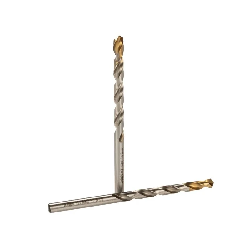 Dormer High Speed Steel Tin Drill Bit 5 mm Shank, 86 mm Overall Length, Titanium Nitride Coating A0025.0