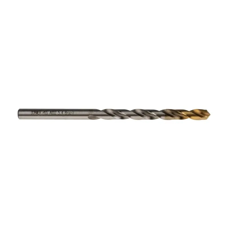 Dormer High Speed Steel Titanium Nitride Coated Jobber Drill Bits 5 Pcs, 93mm Overall Length, 5.4mm Shank A0025.4