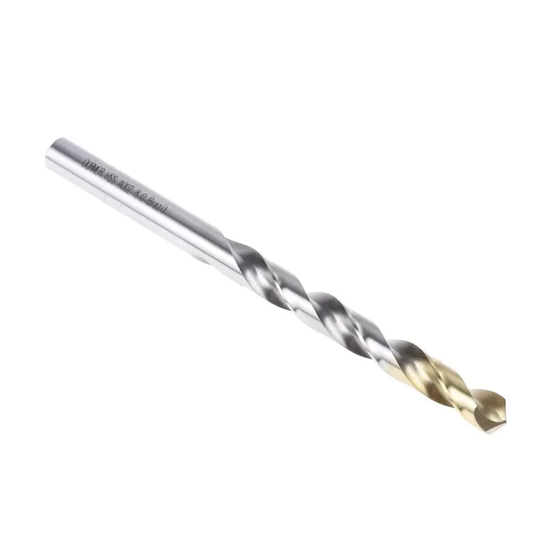 Dormer High Speed Steel Tin Drill Bit, 8mm Diameter, 117mm Overall Length, Titanium Nitride Coated A0028.0