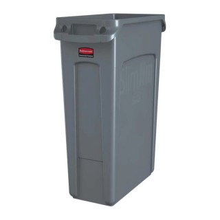 Rubbermaid Commercial Products Polyethylene Slim Jim Waste Bin 87L Grey FG354060GRAY
