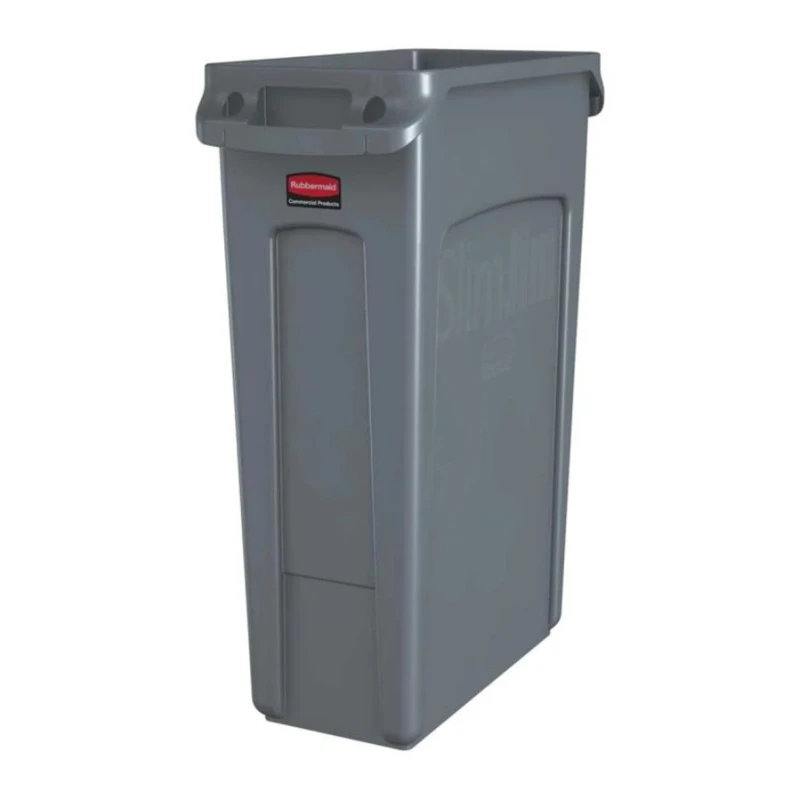 Rubbermaid Commercial Products Polyethylene Slim Jim Waste Bin 87L Grey FG354060GRAY