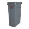 Rubbermaid Commercial Products Polyethylene Slim Jim Waste Bin 87L Grey FG354060GRAY