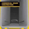 Rubbermaid Commercial Products Polyethylene Slim Jim Waste Bin 87L Grey FG354060GRAY