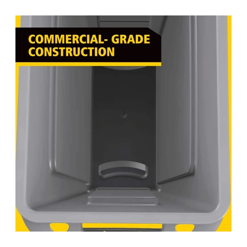 Rubbermaid Commercial Products Polyethylene Slim Jim Waste Bin 87L Grey FG354060GRAY