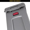 Rubbermaid Commercial Products Polyethylene Slim Jim Waste Bin 87L Grey FG354060GRAY