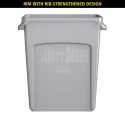 Rubbermaid Commercial Products Polyethylene Slim Jim Waste Bin 87L Grey FG354060GRAY