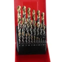Dormer 25-Piece High Speed Steel Tin Twist Drill Bit Set for Multi-Material, 1 mm Min, 13 mm Max A095204