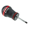 Facom Stubby Screwdriver with 35 mm Silicon Chrome Manganese Steel Blade, 91 mm Overall Length, Insulated, Ball Handle AT4X35