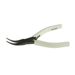 Facom MICRO-TECH 1-Piece Bent Nose Long Nose Plier with Comfort Grip Handle, 150mm Overall Length, 42mm Jaw Length 403.MT