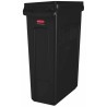 Rubbermaid Commercial Products Slim Jim Polyethylene Waste Bin 87L Black FG354060BLA